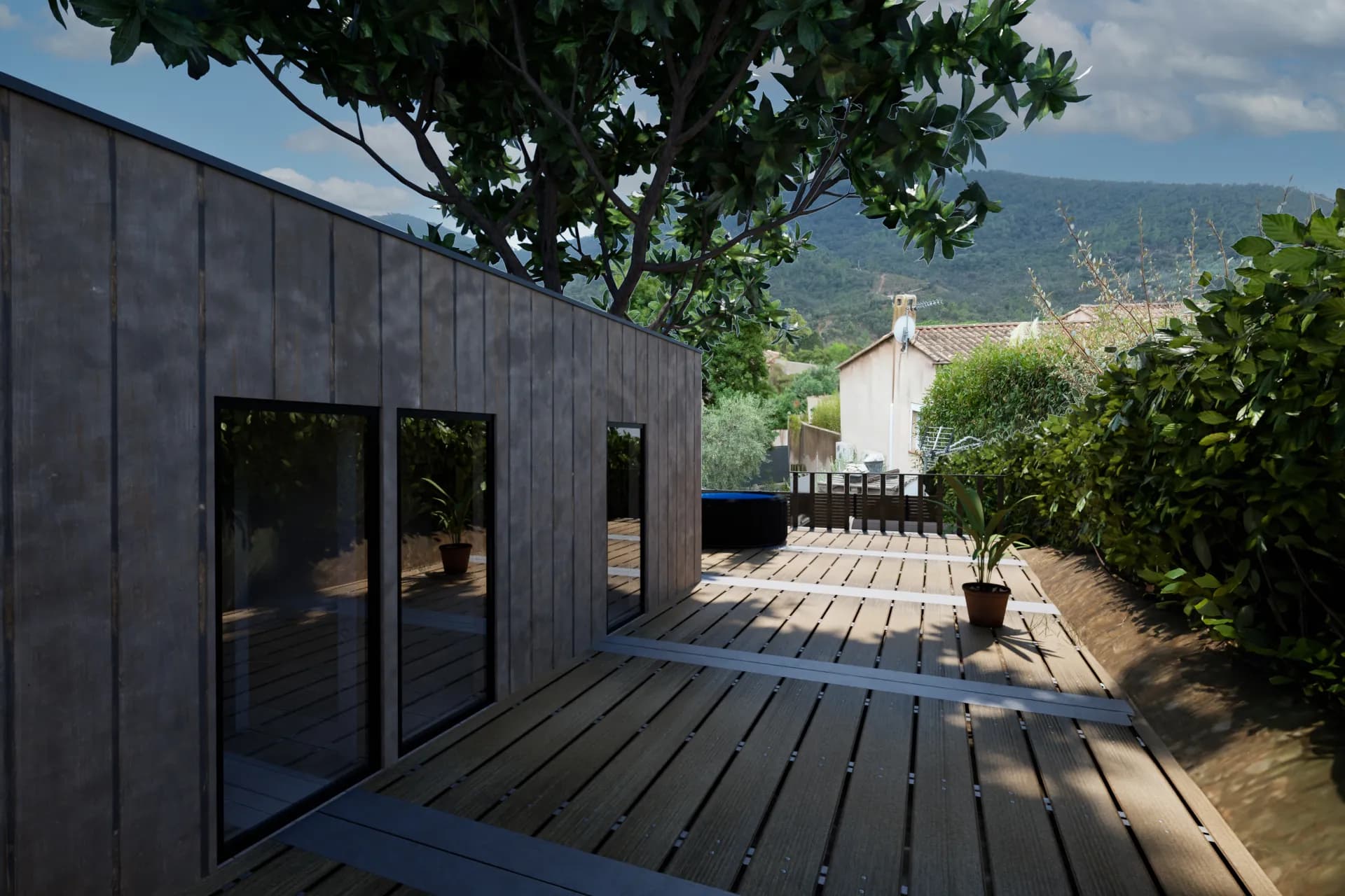 Archviz sur terrain scanné